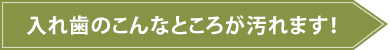 入れ歯のこんなところが汚れます！